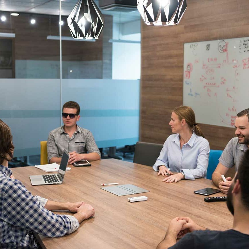 Group of people having a meeting